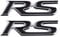 Rs Emblem Auto Abzeichen Aufkleber Logo für Auto Sport Dekoration Zubehör (Schwarz)