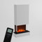 GLOW FIRE Wasserdampf Kamin HÖLDERLIN Hoch (Wandkamin) - Elektrokamin für die Wand mit realistischen LED 3D-Flammen, Knistereffekt & Fernbedienung, 80x158x40 cm, Opti-Myst 500, Weiß