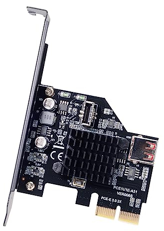 CY Karte USB 3.1 10 Gbit/s Frontpanel Typ-E-Buchse & USB 2.0 480 Mbps auf PCI-E Express Adapter für Motherboard