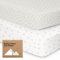 Baby Spannbettlaken 70x140 - Baby Bettwäsche Spannbetttuch, 2er Pack Bettlaken Babybett, Spannbettlaken Kinderbett, Spannbettlaken für Babybetten, Baumwolle Bettlaken Kinderbett (Meadow)