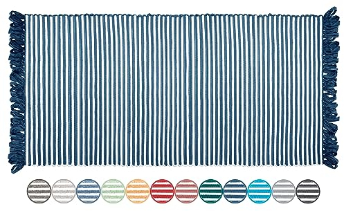 Lashuma waschbarer Küchenteppich Dunkelblau, Größe: Flur Teppich Läufer 60x120 cm
