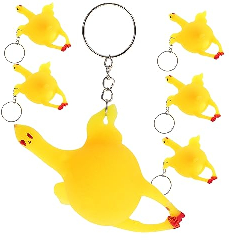 Toyvian 12 STK Spielzeug Zum Melken Von Hühnern Squeeze Legeei Geschenk Gummi-Squeeze-Huhn Hühnchen-stressball Eigelb-stressball Kotzen Huhn Legt Eier Spielzeug Kind Unruhig Küken Plastik