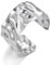 WOWORAMA Silber Hammered Cuff Armband für Damen Boho Breites Chunky Armreif Armband Vintage Silber Statement Armband Verstellbares Handgelenk und Armcuff Armband