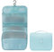 Qwesure Xixi Sac de voyage Trousse de toilette avec crochet portable Grande capacité pour femme Séparation sèche et humide Sac à main, bleu, décontracté