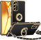Miss Arts für Samsung Galaxy S24 Hülle mit Band, Ring Ständer Handyhülle Handykette Frauen Mädchen Dünn Stoßfeste Schutzhülle für Samsung Galaxy S24 Case Schwarz