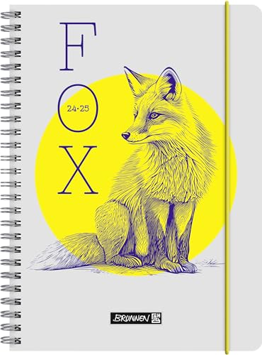 BRUNNEN Schülerkalender (2024/2025) „Fox“, 2 Seiten = 1 Woche, A5, 208 Seiten