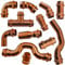 Pressfittings aus Kupfer - ZUM AUSWÄHLEN - Überbogen mit EinsteckEnde i-a Für Rohr-Außendurchmesser 15mm