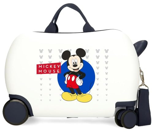 Disney Enjoy The Day Kinderkoffer, Gepäck, Minnie Maus, Kindergepäck, Innenraum mit Zwei Fächern, aus robustem und leichtem ABS-Material, 55 cm, 34 l, 4 Rollen