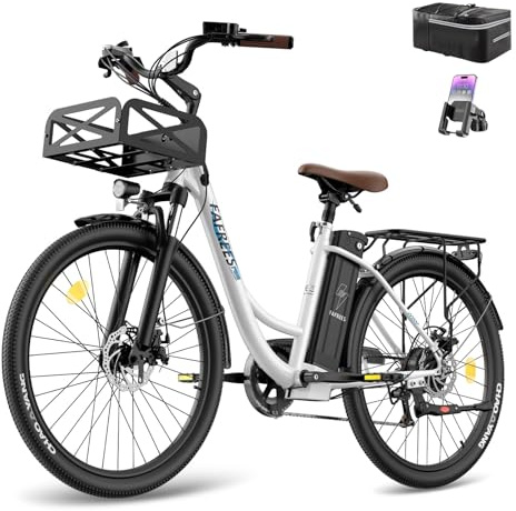 Fafrees F26 Lasting ebike 26 Zoll, E Bike Damen Herren 36V 25Ah Akku, Elektrofahrrad 250W 25km/h, City E-Bike Reichweite 95-200km, E Fahrrad Pedelec 7S, Fahrradlast 120Kg