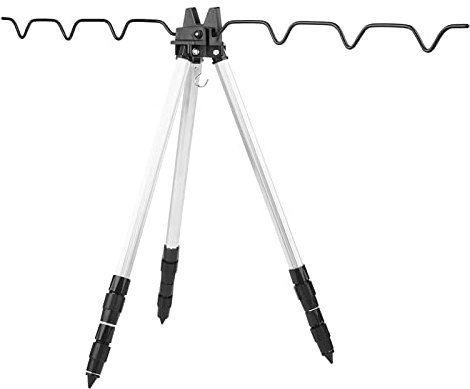 FLEXMAN Porta Canna da Pesca, Treppiede per Canna Multifunzionale, Supporto Portatile per Pesca in Mare All'Aperto, Triangolo Telescopico Universale per Canne da Pesca