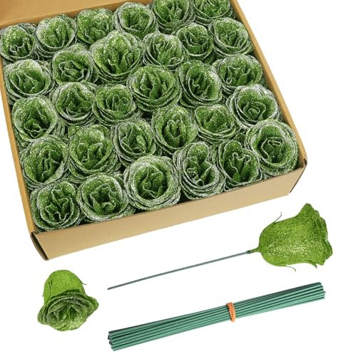 30pcs Green Roses(Green)