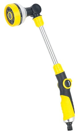 Watering Lance, Extended Hose Pipe Spray Gun with 8 Modes, Watering Wand for Hanging Basket Cleaning, Plants Lawns Watering, Pets Shower, Car Washing