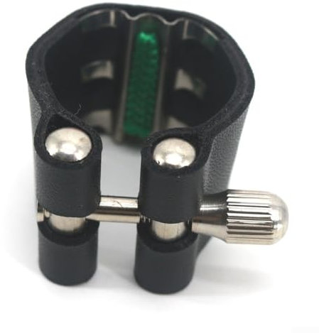 SMZhomeone Clip di fissaggio in pelle per legature per sassofono contralto, ottima protezione per bocchino