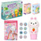 Pavlleen Aufkleberstempel,Reisespiele Sticker Set Mit Malbuch,24 Seitiger Aktivitätenblock,insgesamt 500 Aufkleber,Kleine Geschenke für Kinder,Reisespielzeug für Kleinkinder ab 3-6 Jahren-Häschen-Set