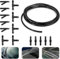 HSLPSM 3M Universal Scheibenwaschanlage, 15PCS Schlauchverbinder, Wischwasserschlauch Reparaturset, Automotive Schlauch, Wischwasserschlauch Reparaturse, Schlauch für Scheibenwaschanlage