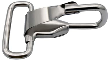 MARINE CITY Rectangular Buckle with Snap Hook – 304 Stainless Steel, Heavy-Duty, Corrosion-Resistant Clip for Marine, Boating, Camping & Outdoor Use