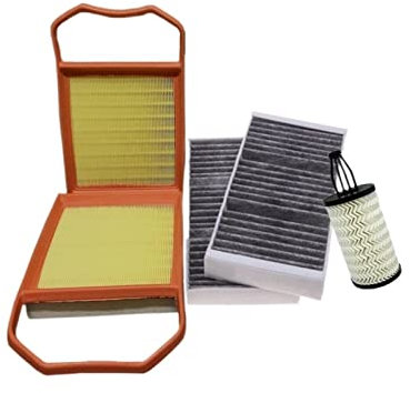 MCNVNEFSAW Filtro Aria + Filtro Cabina + Filtro Olio 3pcs Adatto for Mercedes GL X166 / GLC X253 C253 / GLE W166 C292 / GLS X166 W166 / Classe R W251V251 Modello Filtro abitacolo Auto