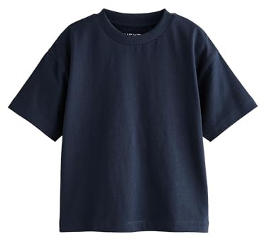 NEXT Jungen Standard Einfaches T-Shirt aus 100% Baumwolle Marineblau 92-98