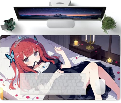 Mousepad Anime Patterns XXL - Extended Desk Keyboard Pad, Non-Slip Base, Computer Keyboard for Gamer, Computer/Laptops 600x300x3mm