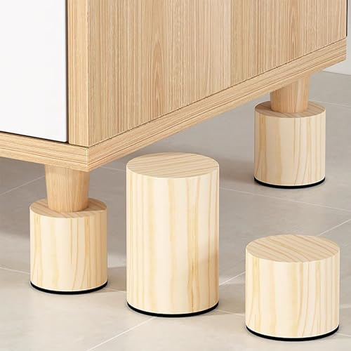 4 X Élévateurs de Meubles en bois,Pieds de Support de Lit,Support 500kg | Carrés Rehausseurs de Canapé Pieds Furniture Risers de lit,protecteurs de sol,pour Fauteuil Commode Canapé Table Basse