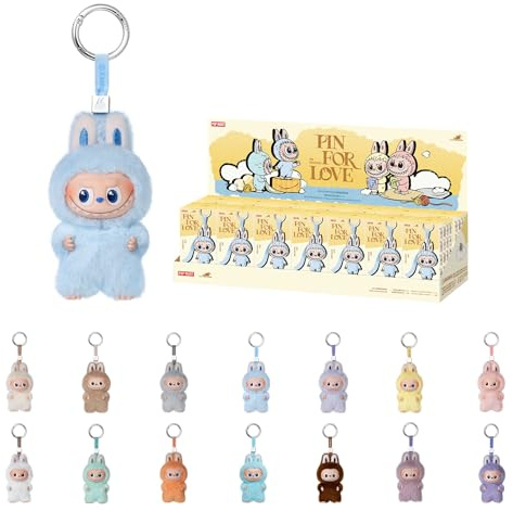 POP MART THE Monster PIN for Love Series - Vinyl Plush Pendant Blind Box (A-M), Labubu Collectible Toys, Holiday Birthday Gifts for Girls and Boys, Whole Set