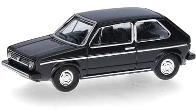 Herpa Modellauto VW Golf I, schwarz (Spur TT), Miniatur im Maßstab 1:120, Sammlerstück, Made in Germany, Modell aus Kunststoff