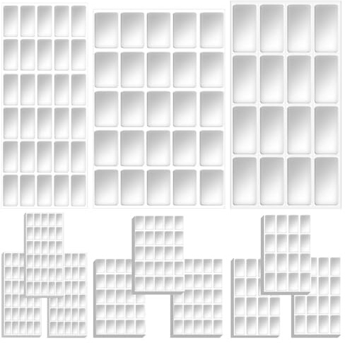 WYAN 2130 Stück Universal Etiketten, Kleine Klebeetiketten, Adressaufkleber, Klebeetiketten, Selbstklebende Etiketten Beschreibbare für Gläser, Ordner, Schule, Büro, Küche (Silber, 3 Größen)