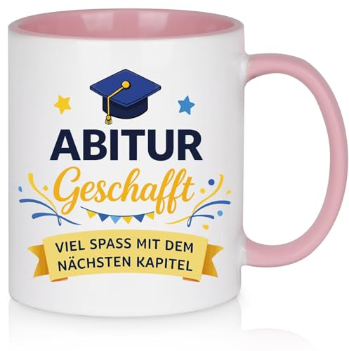 Diztoud Tasse Abitur 2026 Geschenke, Abschluss Geschenk für Schüler, Abitur geschafft Viel Spaß mit dem nächsten Kapitel, Abi 2026 Geschenk, Geschenke zur bestanden Prüfung, 325ml Kaffeetasse, Schwarz