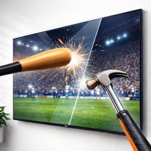 TV Screen Protector Heavy-Duty Ultra Clear, Impact & Scratch Resistant – Premium Protection for LED, LCD, OLED & QLED TVs 3mm