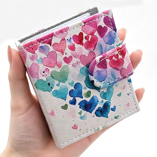 Instax Mini Fotoalbum, 52 Taschen Mini Fotoalbum für 2x3 Fotos, Klein Pocket Fotoalbum, Photocard Halter, Tragbares Sofort-Fotoalbum mit Herzmuster