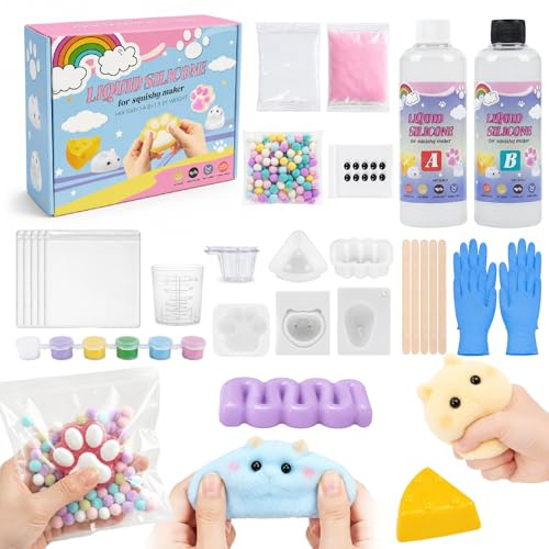 safona Squishy Selber Machen Set 500ml, DIY Fluessigsilikon Bastelset
