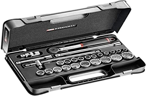 Facom S.161-4P12 - Coffret Douilles 1/2 12 Pans Métriques - 26 Pièces