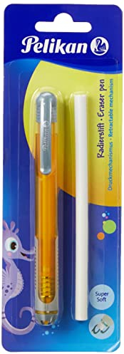 Pelikan 807364 Radierstift inklusiv ersatzradierer, 4 Farben sortiert - keine Farbauswahl möglich, 1 Stück