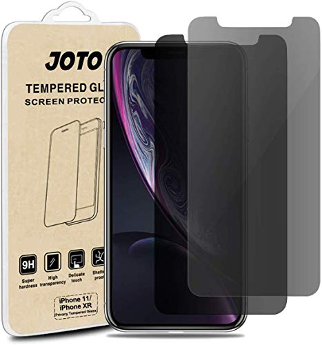 JOTO Verre Trempé pour iPhone 11/iPhone XR, Anti Espion Films Protections d'Écran Screen Protecteur 6.1 Poouces, 【Lot de 2】 Anti Rayures sans Bulles Ultra Résistant, 0.33mm Épaisseur 9H Dureté