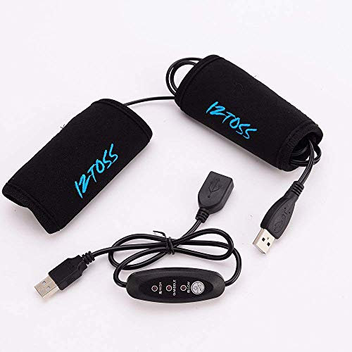 Carviya Winter Motorrad ATV Scooter USB beheizte Griffe Lenker 22-30 mm (7/8-11/5) Wärmehülsen mit Schalter zur Temperaturregelung