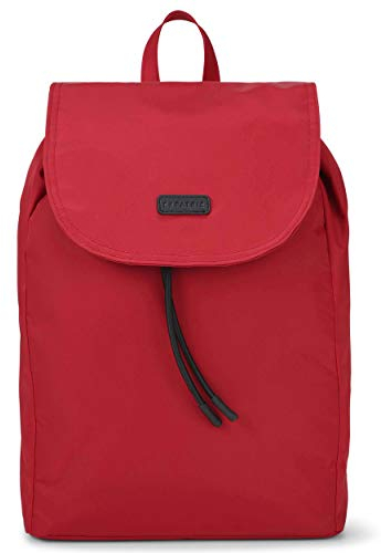 Expatrié Rucksack Damen Rot Clara Damenrucksack aus hochwertigem Nylon - Roter Freizeit Tagesrucksack Leicht & Klein - Moderner Daypack für Frauen, Magnetverschluss & wasserabweisend