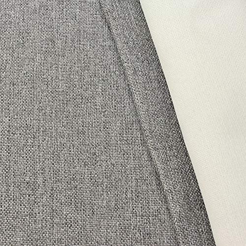 Verdunkelungsstoff Thermo Vorhangstoff Black Out Meterware Stein-Grau melange