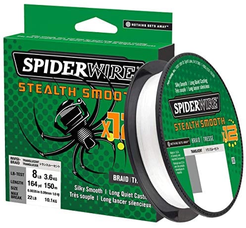 Spiderwire Angelschnur Stealth Smooth 12 Braid Translucent Geflochtene PE Dyneema Meer Spinnageln Brandungsangeln Karpfenangeln