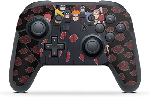 DeinDesign Skin kompatibel mit Nintendo Switch Pro Controller Folie Sticker Akatsuki Naruto Shippuden Offizielles Lizenzprodukt