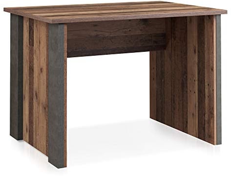 moebel-eins Cassia Schreibtisch 103 cm, Material Dekorspanplatte, Old Wood Vintage/betonfarbig