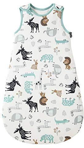 Baby Winter Schlafsack Kinderschlafsack 2.5 Tog Schlafsack aus 100% Baumwolle Verschiedene Größen von der Geburt bis zum Alter von 18 Monaten Ganzjährig Schlafsack (Ponydeer, (6-12 Monate))