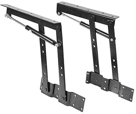 2 Piezas De Bisagras De Resorte, Bisagras Plegables De Elevación Para Accesorios De Muebles De Mesa De Centro, Bisagra De Resorte De Mesa De Centro (Negro)