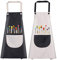 O-Kinee Kinderschürze, 2-teilig, Schürze für Kinder, mit Taschen, verstellbare Kinderschürze, Kochschürze für Jungen, Mädchen, Handwerk, Malerei, Küche, Ausmalen, Schwarz und Grau, 8-12 Jahre