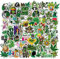 Funny Weed Stickers|100 PCS|Vinyl Waterproof Stickers for Laptop,Skateboard,Water Bottles,Computer,Bumper,Phone,Car Green Weed Stickers and Decals,Adults Kids Teens for Stickers