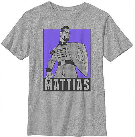 Disney Frozen 2 Mattias Hero Pose Boy's Crew Tee, Athletic Heather, Small