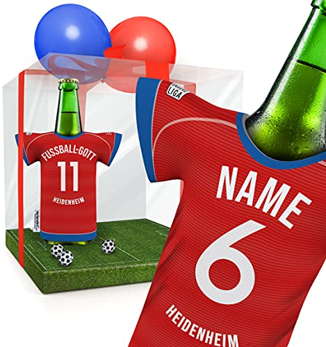 PERSONALISIERT HEIDENHEIM Fanartikel Trikotkühler Männer | Mann Freund Opa Bruder Geburtstag Weihnachts-Geschenk Wichtel Flaschenkühler