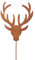 creativ home Metall Stecker. Hirsch, Hirschkopf, REH, Geweih, Rost Gartenstecker. Dekostecker 50 cm.