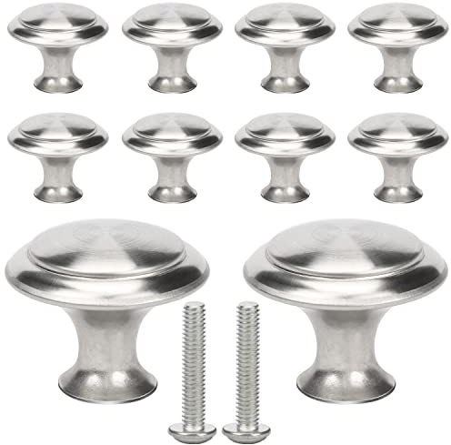 oumuik Möbelknöpfe, Möbelknöpfe10 St,Möbelknöpfe silber Schubladenknöpfe Schrankknauf Runde Stil