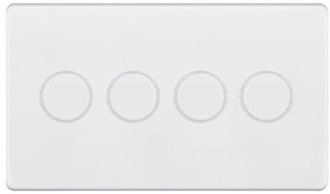 Selectric 5M-Plus Matt White 4 Gang 400W 2 Way Dimmer Switch