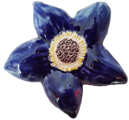 Keramik Clematis blau ca. 9 cm